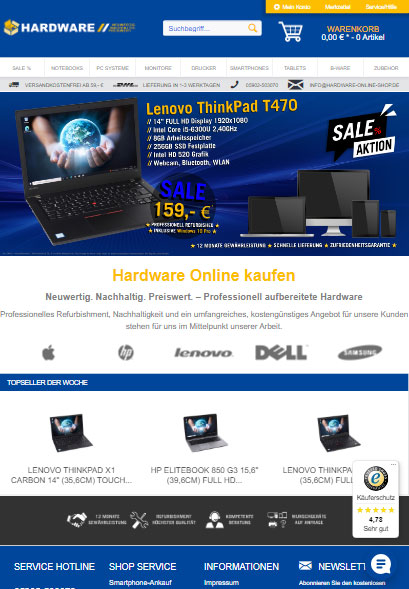 Zum Hardware Online Shop
